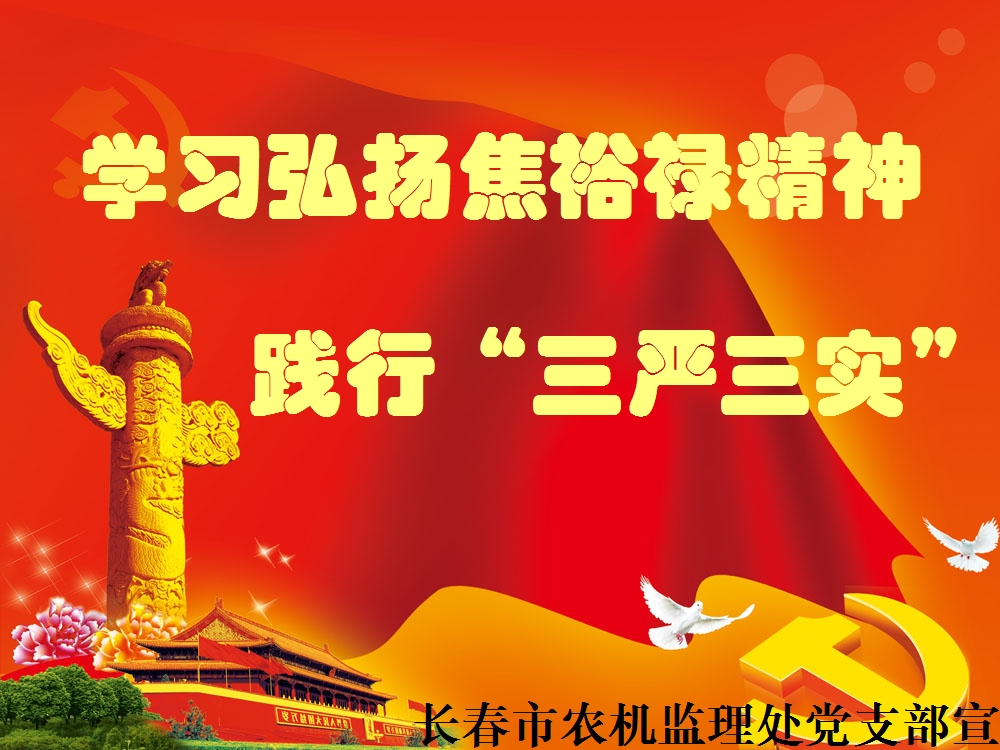 學習弘揚焦裕祿精神，踐行“三嚴三實”要求